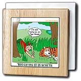 Rough-ing it in Scouting - Golf - 6 Inch Tile Napkin Holder