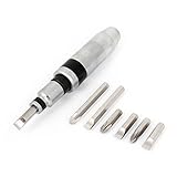 uxcell　スクリュードライバーセット　ねじ回しセット　滑り止めハンドル　ハンドツール　1個ハンドル　3個フィリップスビット　4個スロットビット　1個ホルダーケース