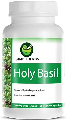 SimpliHerbs Holy Basil Leaf,60 veg caps