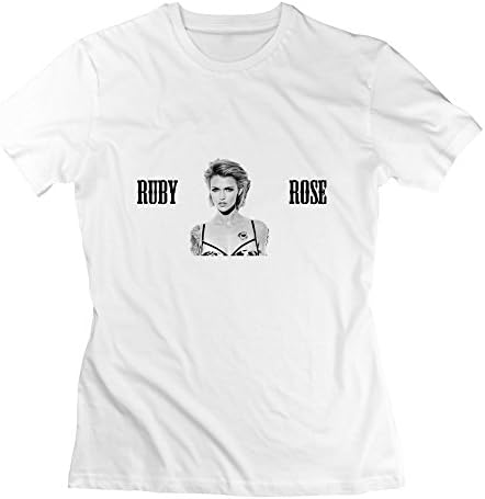 Crew-Neck Black White Ruby Rose T Shirt For Women M White