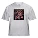 Fireworks and American Flag - Adult Birch-Gray-T-Shirt 3XL