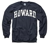 Howard Bison Navy Arch Crewneck Sweatshirt