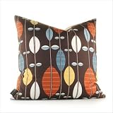 Inhabit CARCHCFxxP Aequorea Carousel Pillow in Chocolate and Cornflower