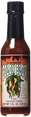Colon Blow A Red Habanero Enema! Hot Sauce, 5 fl oz by Great American Spice Co
