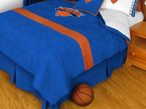 NBA New York Knicks MVP Micro Suede Comforter and Sheet Set Combo - Full