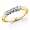 14K Yellow Gold 1/4 ctw. Five - Stone Diamond Wedding / Anniversary Band (G-H;SI1-2) Size 5