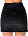 PROGRACE Black High Waist Lace Up Faux Suede Bodycon Tight Winter Skirt for Women S