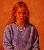 Custom Order #R4-HCH, Oil on Canvas, Custom Painting of The Person You Love, For 1 Person of Customer's Choice, Style: Expressionism, with Signature Text "YOU & ME", Canvas Size 13 x 21 inch