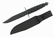 Black Combat Knife w/Punch Bud - Nylon Sheath - Knives - Combat