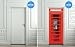 Door wall sticker London Telephone Box self-adhesive sticker, mural, decole, film 30x79