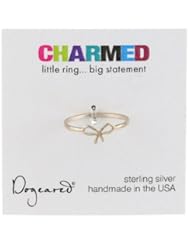 Dogeared Sterling Silver Charmed Small Bow Ring