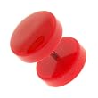 Neon Red Acrylic Fake Plug - 16g - 11mm Stud - Sold as a Pair