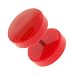 Neon Red Acrylic Fake Plug - 16g - 11mm Stud - Sold as a Pair