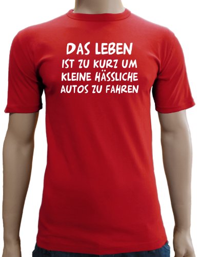 Touchlines Herren T-Shirt Das Leben ist zu kurz... SLIMFIT, red, XXL, SF117 Preisvergleich