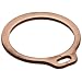Standard External Retaining Ring, Tapered Section, Axial Assembly, Alloy 25 Copper, Plain Finish, 3/16" Shaft Diameter, 0.015" Thick, Made in US (Pack of 100)