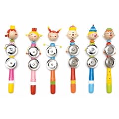 Musikinstrument Instrument Kinder Holz Jingle Stick Schellenstab
