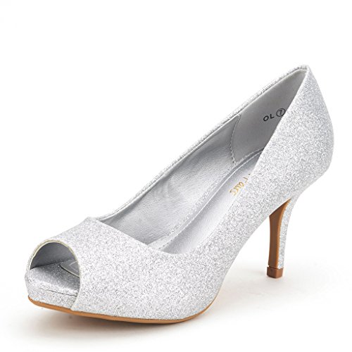 Dream Pairs Ol Women S Elegant Open Toe Classic Low Heel Wedding