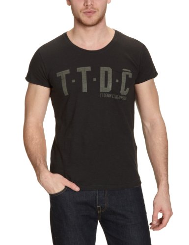 TOM TAILOR Denim Herren T-Shirt 10225090012/printed slub tee, Gr. 44 (XS), Grau (2578) Preisvergleich
