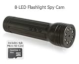 8-LED Flaslight Mini DVR Camera - Features Flashlight w/Built-in Video Camera w/Micro SD Slot, Incl. 4gb Micro SD Card