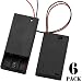 Onwon 6 Pieces 3 Slots x 1.5V AAA Battery Case Holder Battery Spring Clip Storage Box Wire Leads with On/Off Switch