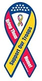Support Our Troops. Bring Them Home. Ribbon Magnet