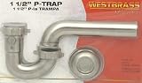 Satin Nickel P-Trap Bathroom Sink Pipe Drain Flange Kit