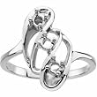 14K White Gold Mother's Ring - 3 Gemstone -- YOU CHOOSE THE COLORS!
