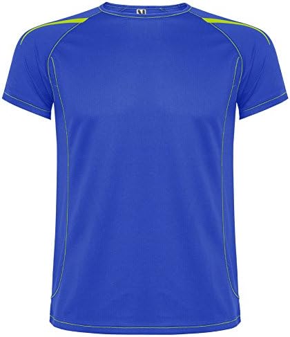 Men's Sport T-Shirt With Reflection Strips - Soccer Tennis Sportswear - Royal Blue Size: XL