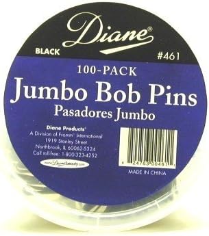 Diane Jumbo Bob Pins 100's Black Tub