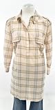 Joie Pale Peach Somalia Plaid Cotton Shirtdress
