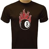 Flaming Eight Ball T-shirt,Vintage Tattoo T-shirts, Chopper T-shirts, Motorcycle T-shirts