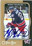 Manny Malhotra autographed Hockey Card (Columbus Blue Jackets) 2007-2008 O-Pee-Chee
