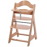 CHAISE HAUTE EVOLUTIVE BOIS AVEC TABLETTE