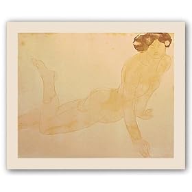 Femme nue, allongee sur le venture by August Rodin 27"x34.5" Art Print Poster