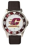 Central Michigan Chippewas Competitor Leather Mens Watch