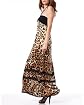 Smocked Top Leopard Halter Maxi Dress Product Image