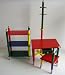 Beck Children's 3-Piece Pencil Furniture Set - Coat Tree, Bookcase, Desk and Chair