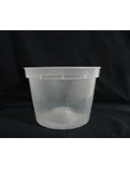 6 Inch Round Clear Slotted Orchid Pot - 10 Pack