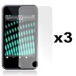 3-Pack Premium Reusable LCD Screen Protector with Lint Cleaning Cloth for Apple iPod Touch 1st Gen 8GB 16GB 32GB