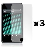 3-Pack Premium Reusable LCD Screen Protector with Lint Cleaning Cloth for Apple iPod Touch 1st Gen 8GB 16GB 32GB