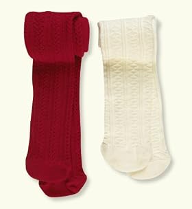 2 Pairs of Cotton Rich Assorted Textured Tights