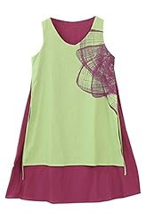 Summer Cotton General Print Sleeveless Midi Dress 