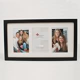 5x7 Double Mat Opening Black Wood With Bevel Cut Mat - Picture Frames