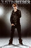Justin Bieber Black and Gray Music Poster Print - 22x34 Poster Print, 22x34