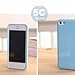 iPhone 5C Jelly Case, ANLEY Candy Fusion Series - [1.5mm Slim Fit] [Shock Absorption] Classic Jelly Silicone Case Soft Cover for iPhone 5C (Sky Blue) + Free Screen Protector