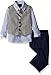 Nautica Baby Glen Plaid Vest Set, White, 6-9 Months