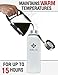 Large Thermos, 40 Ounce Tumbler, Stainless Steel Beverage Bottle, Double Walled Vacuum Insulated Coffee Thermos, Includes Tea Infuser and Cleaning Brush, (White)