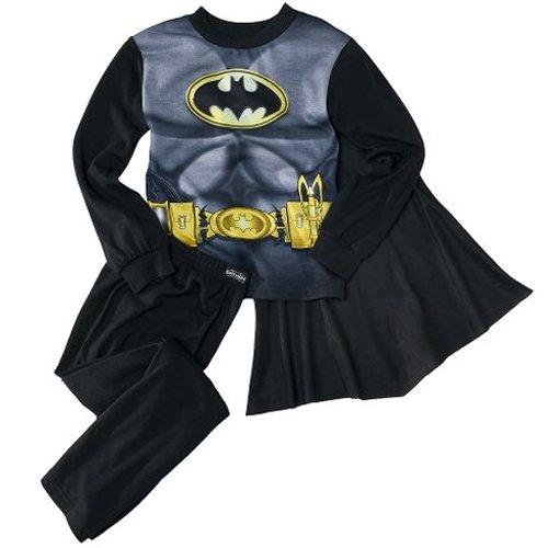 Ame Sleepwear Boys 2-7 Batman 3 Piece Set, Black, 2T