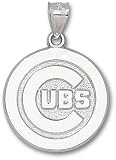 Chicago Cubs Solid Sterling Silver ''C CUBS'' Logo 1'' Pendant