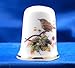 Porcelain China Collectable Thimble -- Wren with Free Gift Box